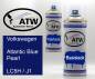 Preview: Volkswagen, Atlantic Blue Pearl, LC5H / J1: 400ml Sprühdose + 400ml Klarlack - Set, von ATW Autoteile West.